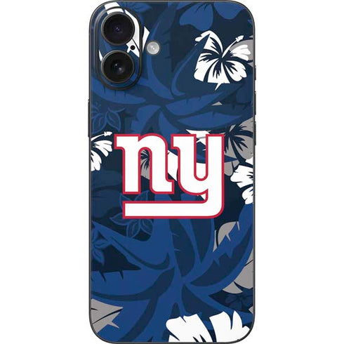 NFL New York Giants Tropical Print iPhone 16 Plus Skin