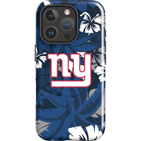 NFL New York Giants Tropical Print iPhone 16 Pro Max Magsafe Impact Case