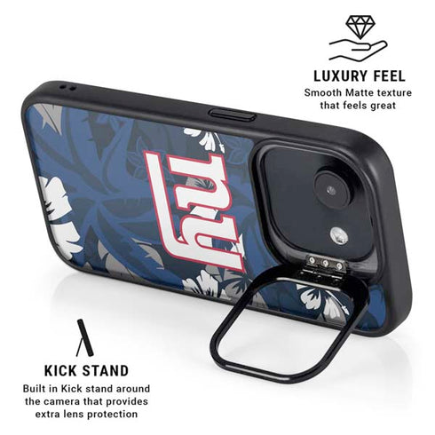 NFL New York Giants Tropical Print iPhone 16e Kickstand Case