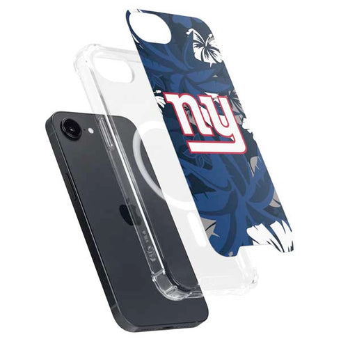 NFL New York Giants Tropical Print iPhone 16e MagSafe Case
