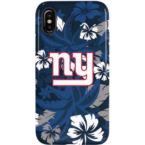 NFL New York Giants Tropical Print iPhone XS Pro Case