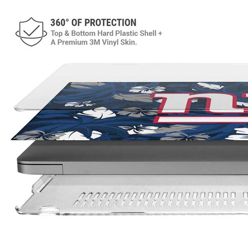 NFL New York Giants Tropical Print MacBook Pro 14in (2021-24) Case plus Skin