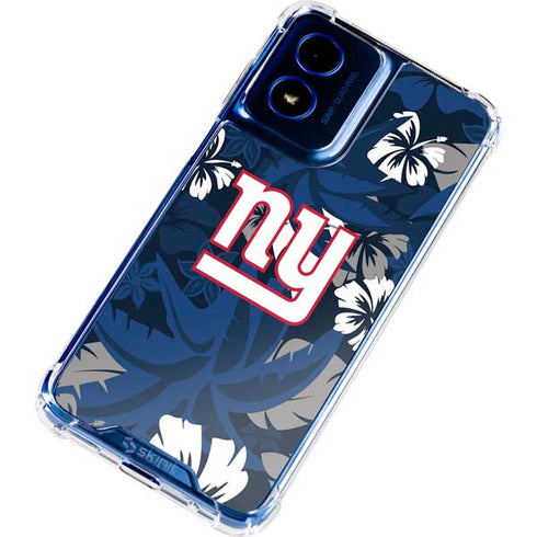 NFL New York Giants Tropical Print Moto G 5G (2024) Clear Case