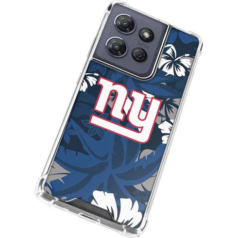 NFL New York Giants Tropical Print Moto G Play 5G (2025) Clear Case