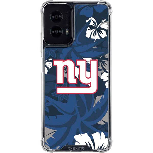 NFL New York Giants Tropical Print Moto G Power 5G (2024) Clear Case