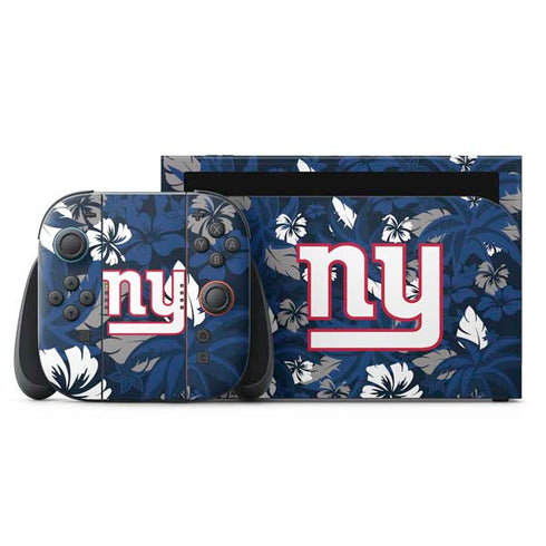NFL New York Giants Tropical Print Nintendo Skins
