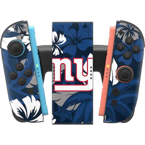 NFL New York Giants Tropical Print Nintendo Switch 2 (2025) Joy-Con Controller Skin