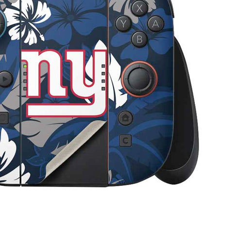 NFL New York Giants Tropical Print Nintendo Switch 2 (2025) Joy-Con Controller Skin