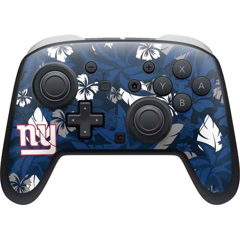 NFL New York Giants Tropical Print Nintendo Switch 2 (2025) Pro Controller Skin