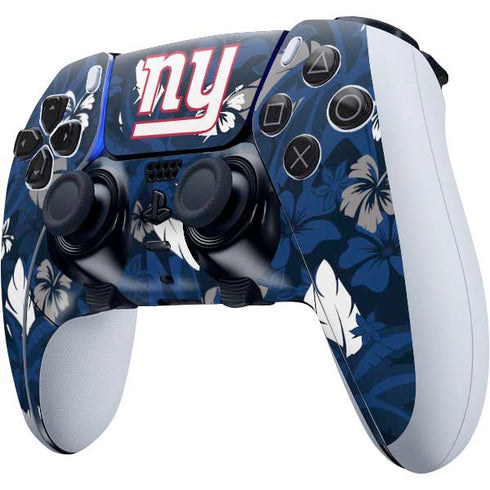 NFL New York Giants Tropical Print PS5 DualSense Edge Pro Controller Skin