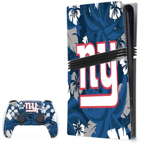 NFL New York Giants Tropical Print PS5 Pro Bundle Skin