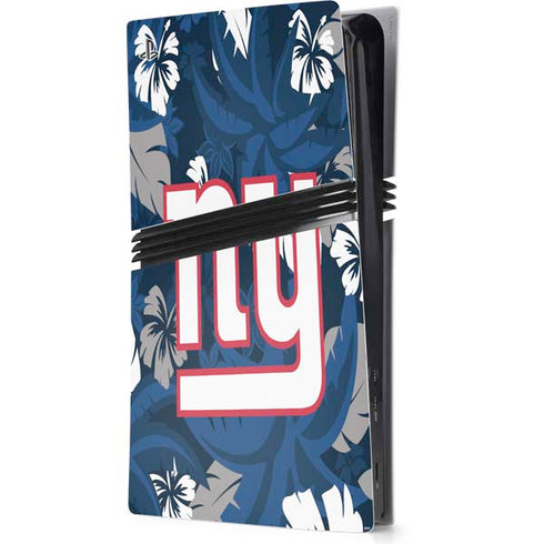NFL New York Giants Tropical Print PS5 Pro Console Skin