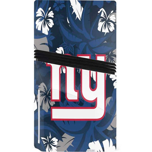 NFL New York Giants Tropical Print PS5 Pro Disk Bundle Skin