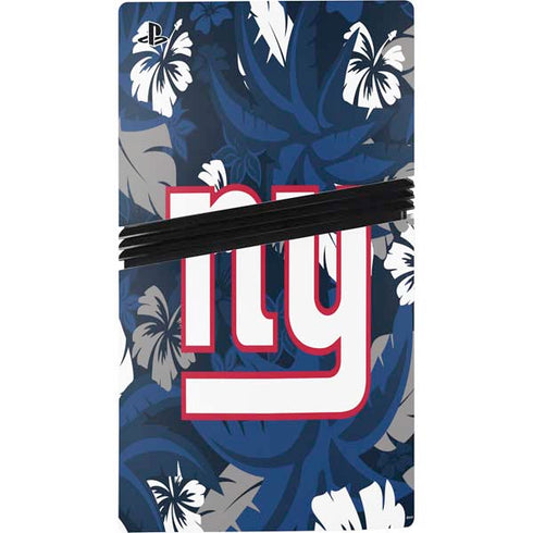 NFL New York Giants Tropical Print PS5 Pro Disk Console Skin