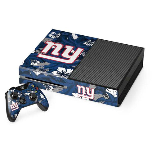 NFL New York Giants Tropical Print Xbox One Console and Controller Bundle Skin