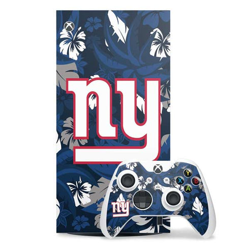 NFL New York Giants Tropical Print Xbox Series X Skins