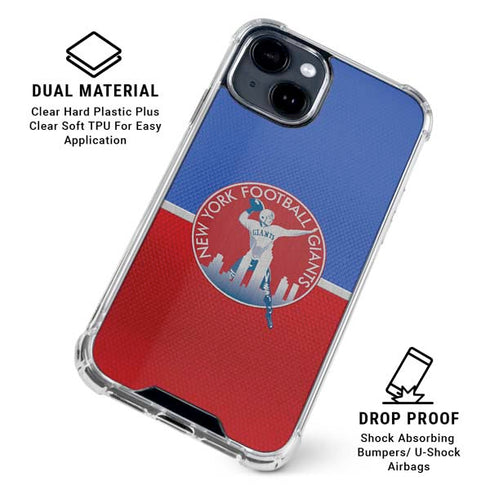 NFL New York Giants Vintage iPhone 15 Clear Case