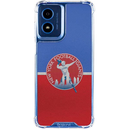 NFL New York Giants Vintage Moto G 5G (2024) Clear Case