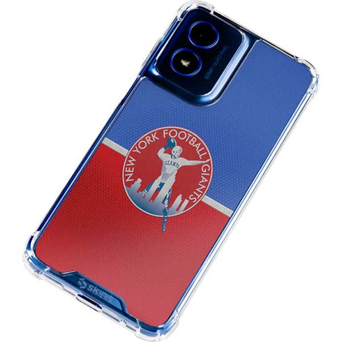 NFL New York Giants Vintage Moto G 5G (2024) Clear Case