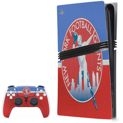 NFL New York Giants Vintage PS5 Pro Bundle Skin