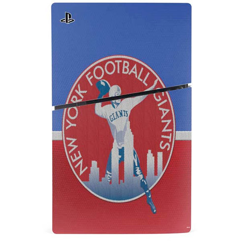 NFL New York Giants Vintage PS5 Slim Digital Edition Console Skin