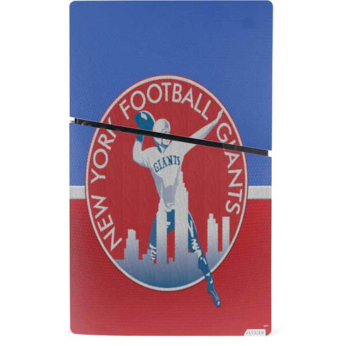 NFL New York Giants Vintage PS5 Slim Digital Edition Console Skin