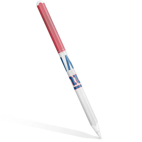 NFL New York Giants White Striped Apple Pencil (2nd Gen 2019) Skin
