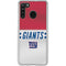 NFL New York Giants White Striped Galaxy A21 Clear Case