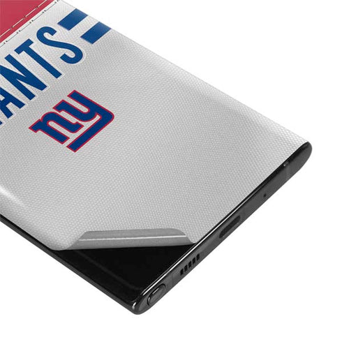NFL New York Giants White Striped Galaxy Note 10 Plus Skin