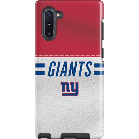NFL New York Giants White Striped Galaxy Note 10 Pro Case