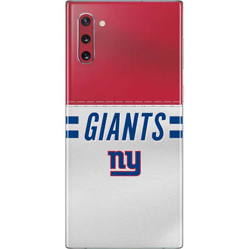 NFL New York Giants White Striped Galaxy Note 10 Skin