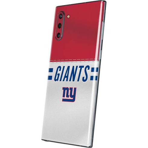 NFL New York Giants White Striped Galaxy Note 10 Skin