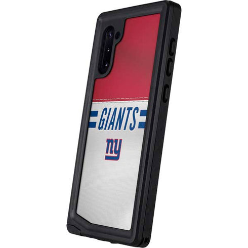 NFL New York Giants White Striped Galaxy Note 10 Waterproof Case