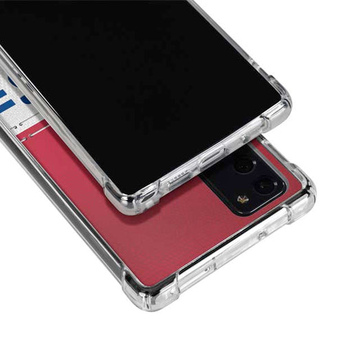 NFL New York Giants White Striped Galaxy Note20 5G Clear Case