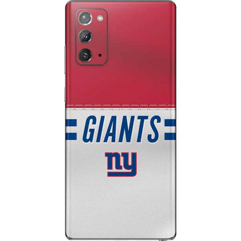 NFL New York Giants White Striped Galaxy Note20 5G Skin