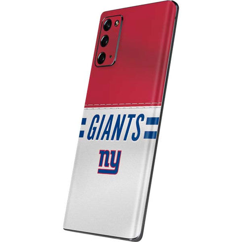 NFL New York Giants White Striped Galaxy Note20 5G Skin