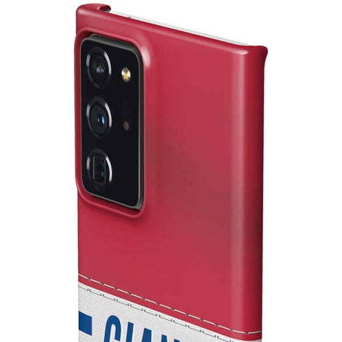 NFL New York Giants White Striped Galaxy Note20 Ultra 5G Lite Case