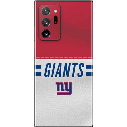 NFL New York Giants White Striped Galaxy Note20 Ultra 5G Skin