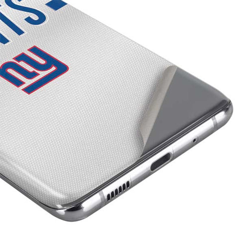 NFL New York Giants White Striped Galaxy S20 Plus Skin