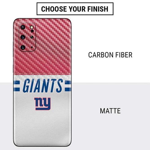 NFL New York Giants White Striped Galaxy S20 Plus Skin