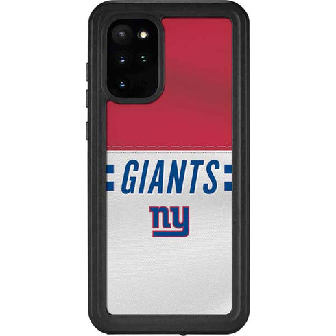 NFL New York Giants White Striped Galaxy S20 Plus Waterproof Case
