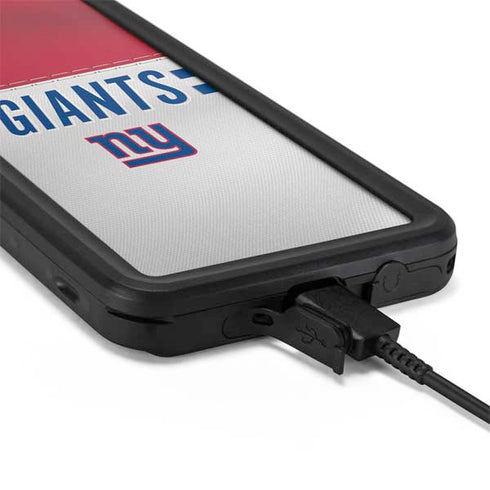 NFL New York Giants White Striped Galaxy S20 Plus Waterproof Case