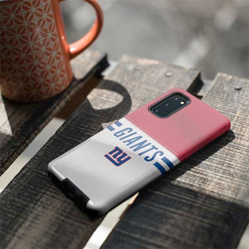 NFL New York Giants White Striped Galaxy S20 Pro Case