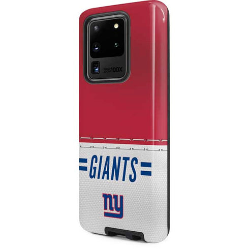 NFL New York Giants White Striped Galaxy S20 Ultra 5G Pro Case