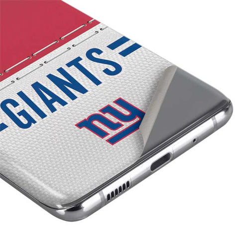 NFL New York Giants White Striped Galaxy S20 Ultra 5G Skin