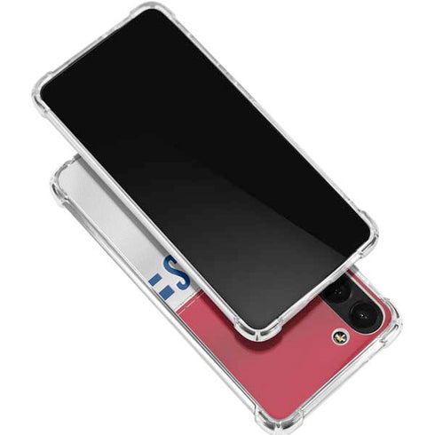 NFL New York Giants White Striped Galaxy S24 FE Clear Case