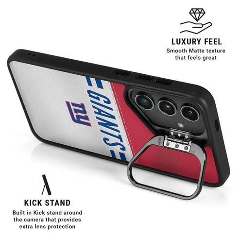 NFL New York Giants White Striped Galaxy S24 Plus Kickstand Case
