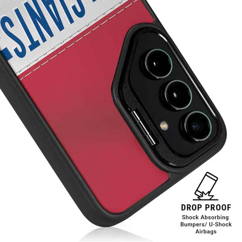 NFL New York Giants White Striped Galaxy S25 Plus Kickstand Case