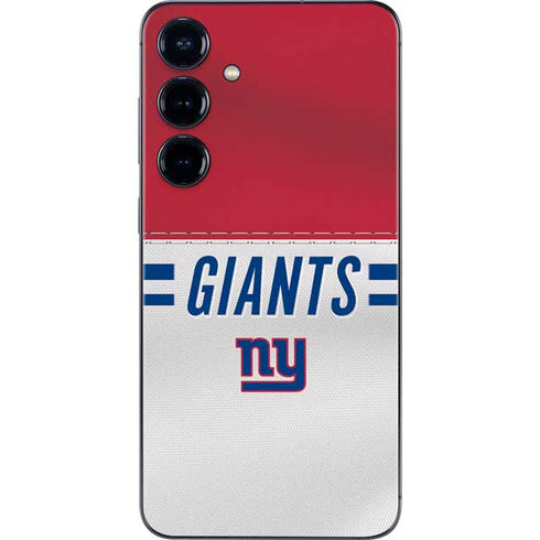 NFL New York Giants White Striped Galaxy S24 Plus Skin