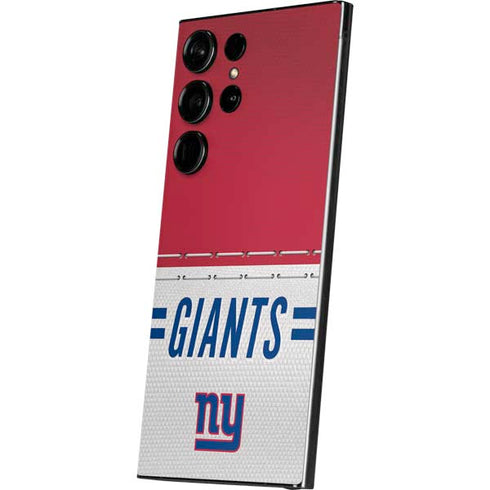 NFL New York Giants White Striped Galaxy S25 Ultra Skin